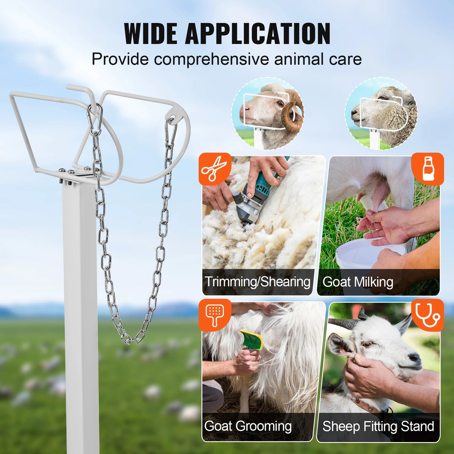 SucceBuy Goat & Sheep Stand, White