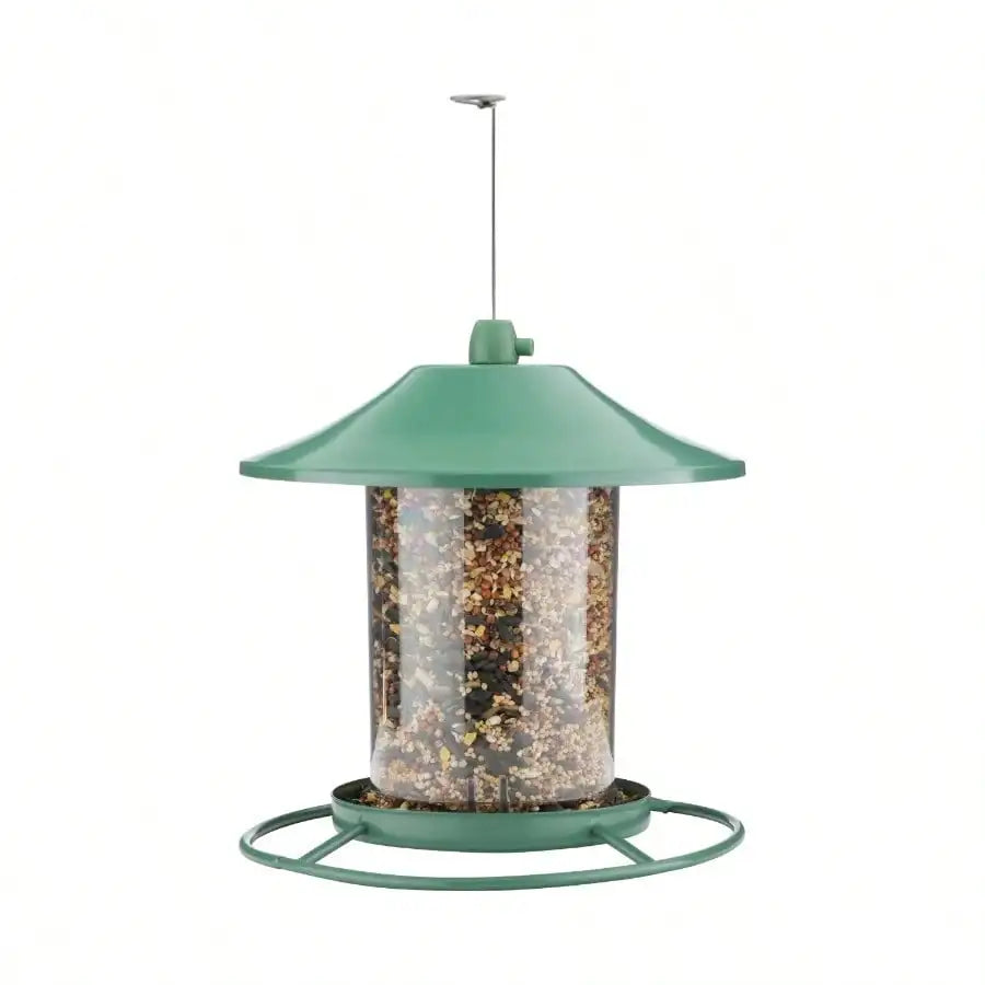 (2 Pack) Green Panoramic Bird Feeder