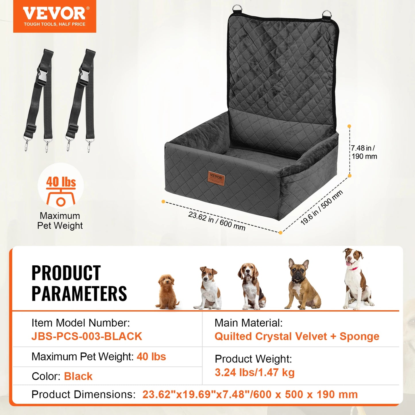 SucceBuy Dog Car Seat