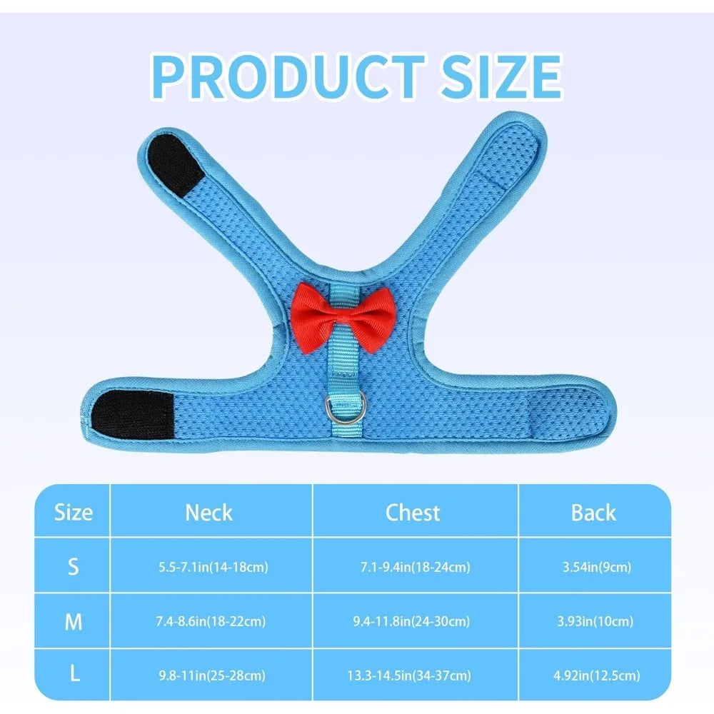 Bunny Harness and Leash Set with Cute Bow