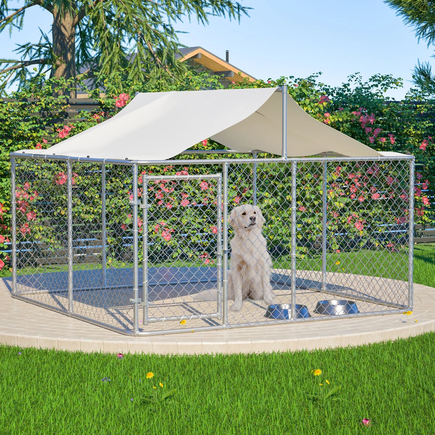 7.5x7.5 ft Outdoor Dog Kennel