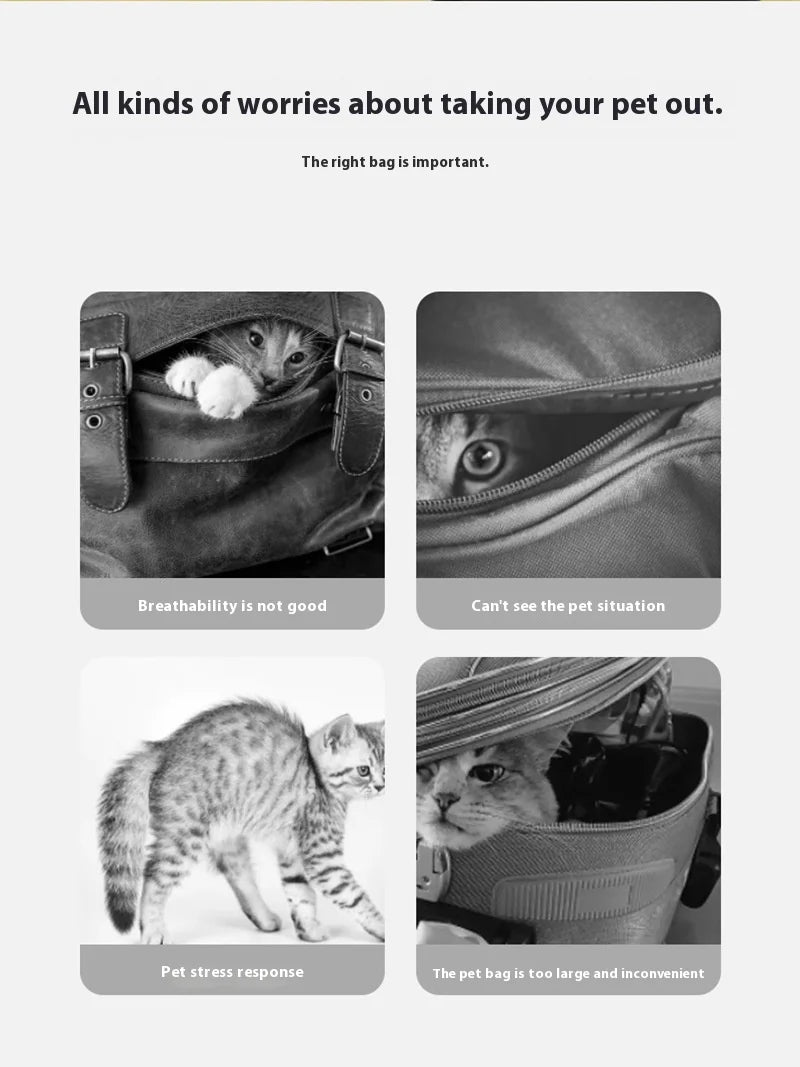 Crossbody breathable dog folding pet bag