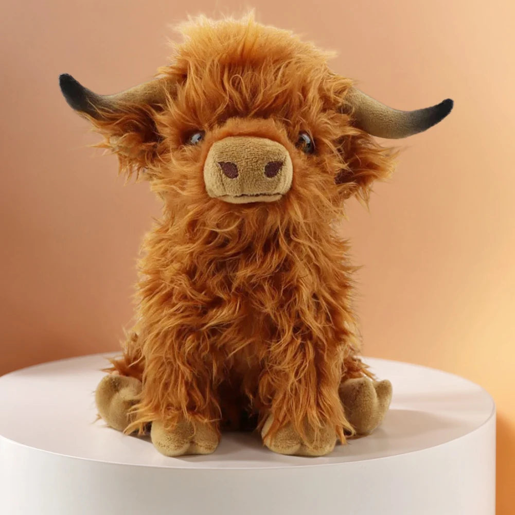Brown Cute Scottish Highland Cattle Toy