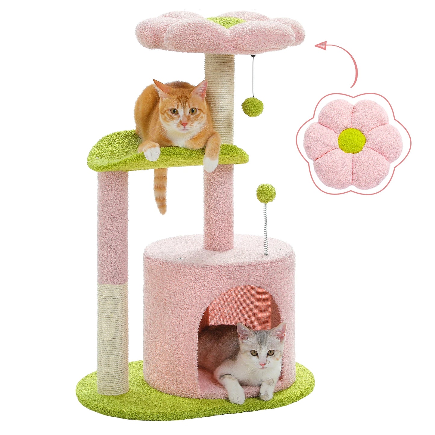 Flower Cat Tree for Small Indoor Cats