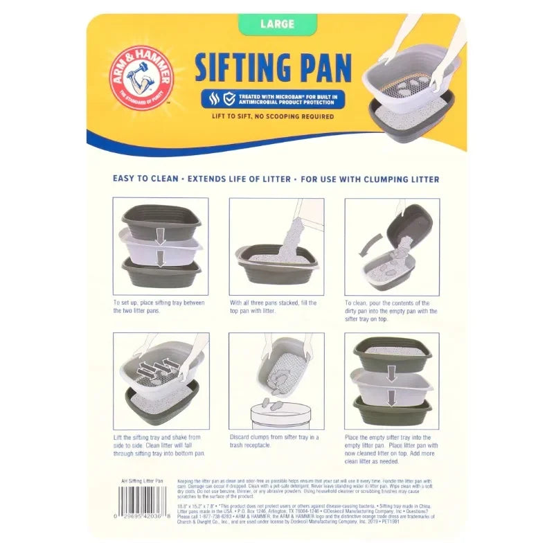 (2 pack) Arm & Hammer Sifting Cat Litter Box