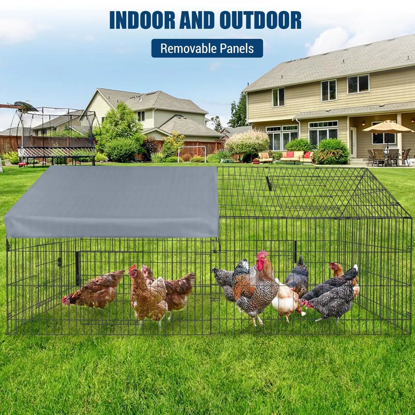 Large Metal Chicken Coop