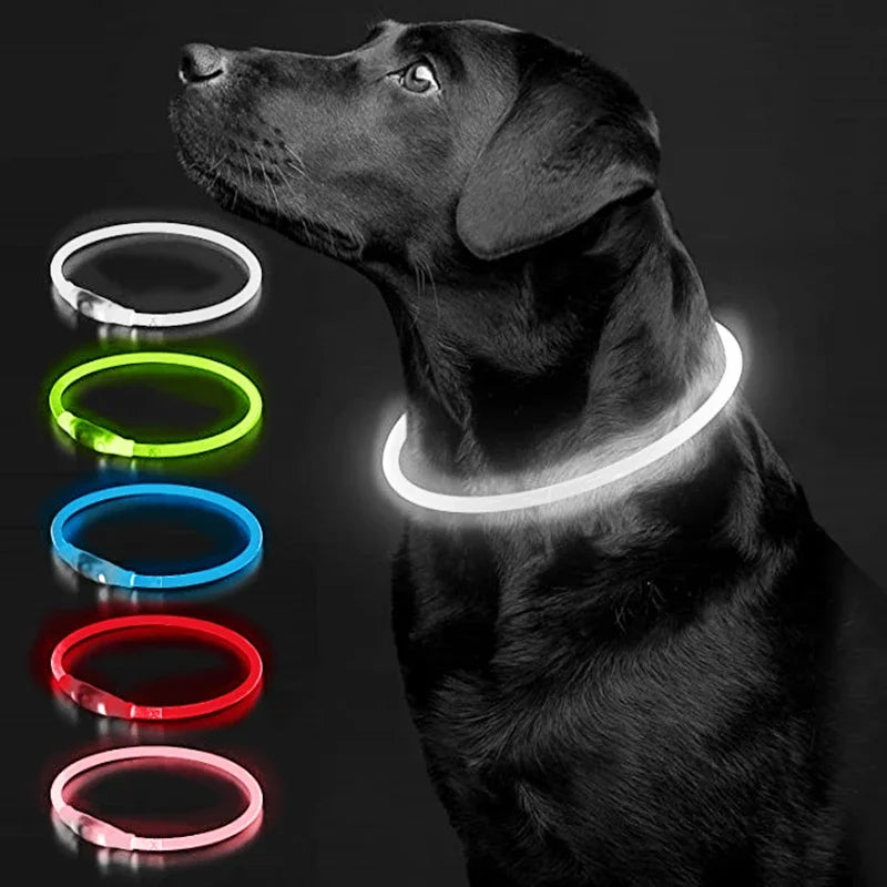 USB Charging Necklace Led Luminous Dog Collar Light