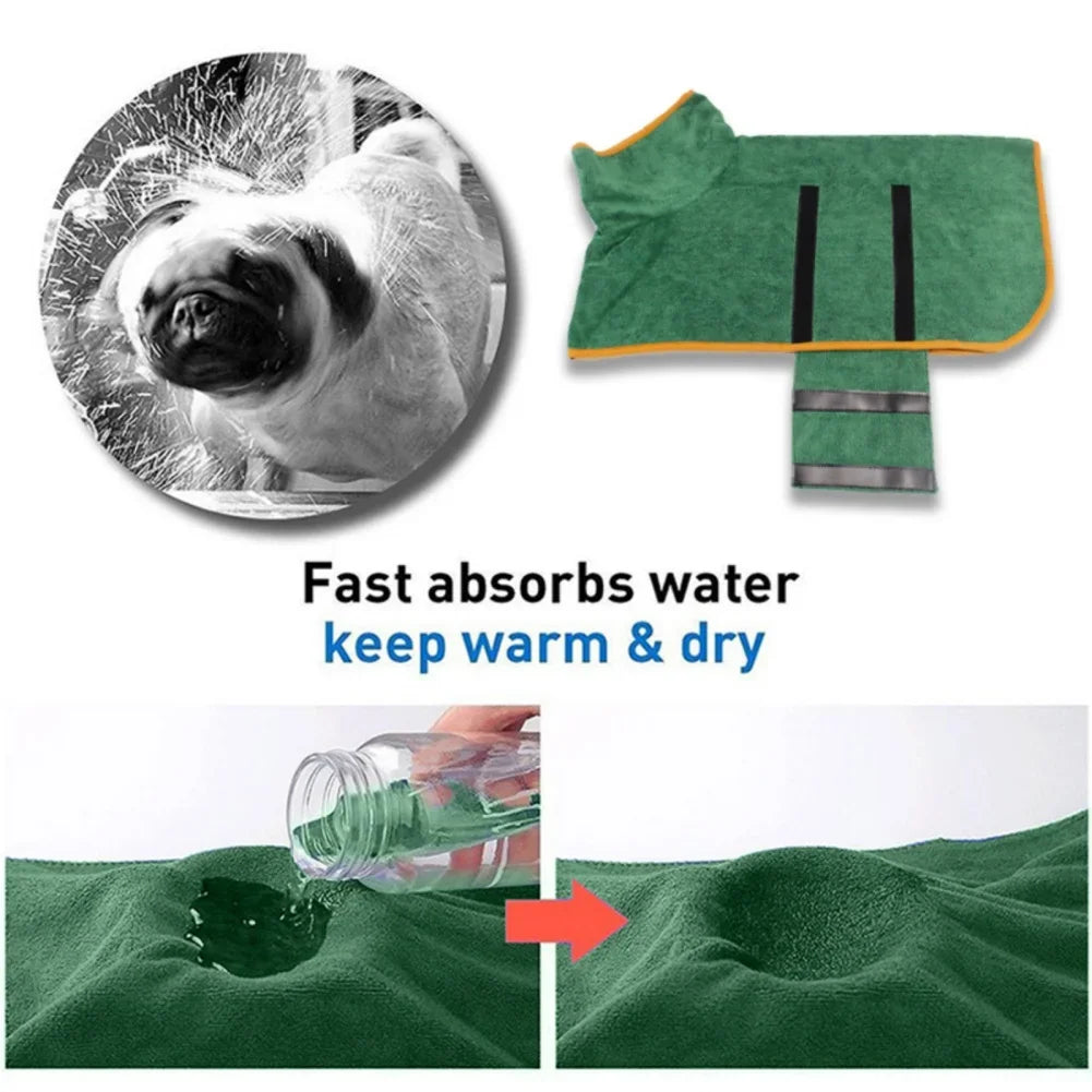 Dog Bathrobe Bath Towel Robe