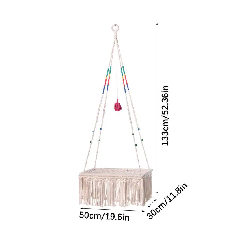 Macrame Cat Swing For Indoor Small Cats Kittens