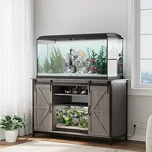 Farmhouse 55-75 Gallon Fish Tank Stand with Power Outlet