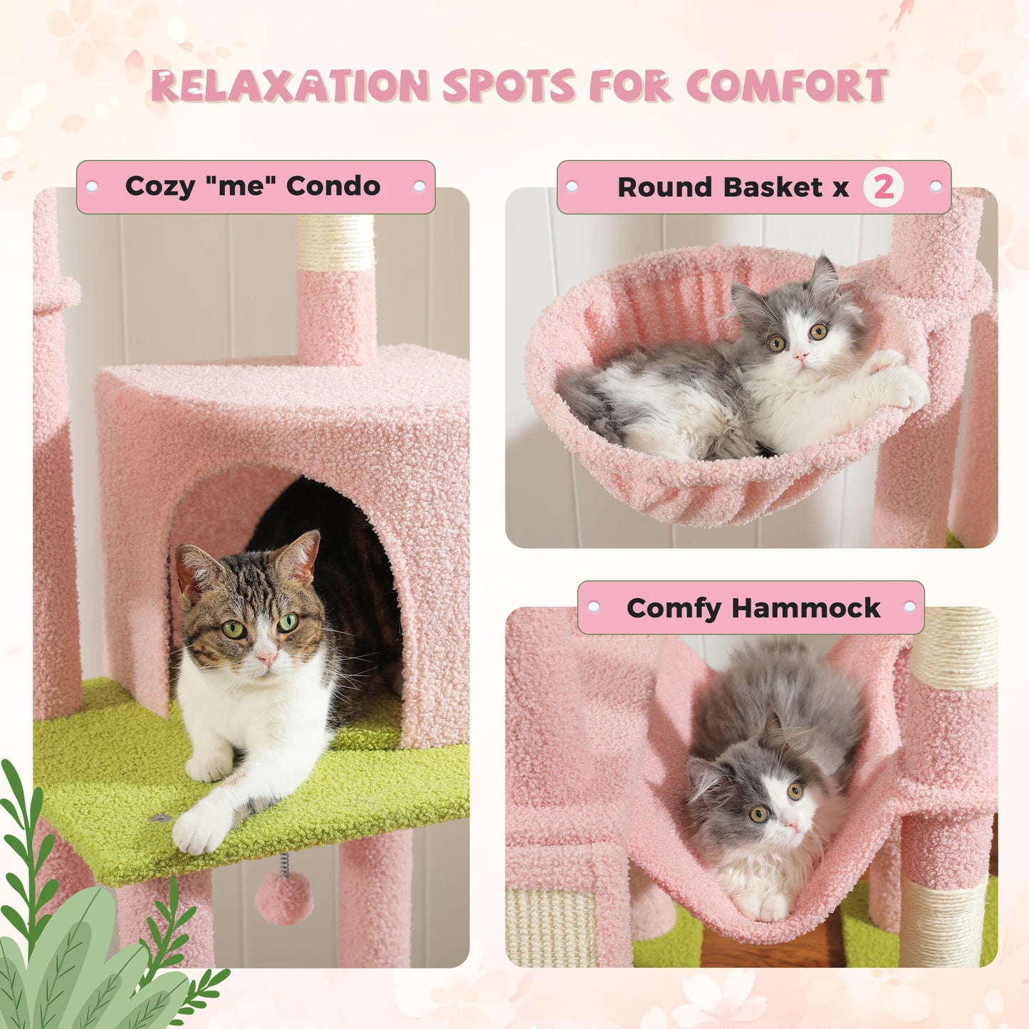Cactus Cat Tree Floor to Ceiling Cat Tower