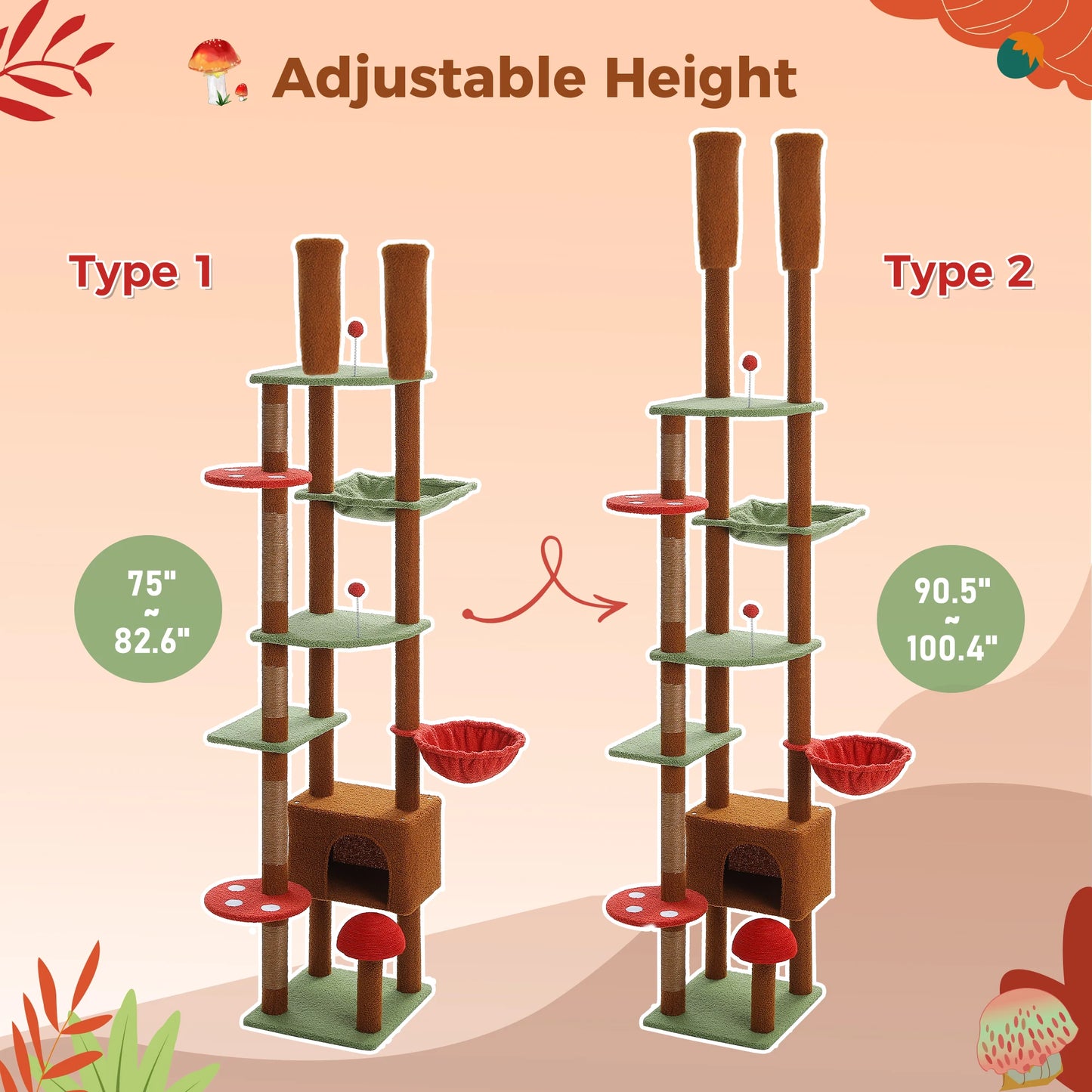 Floor to Ceiling Cat Tree Tower