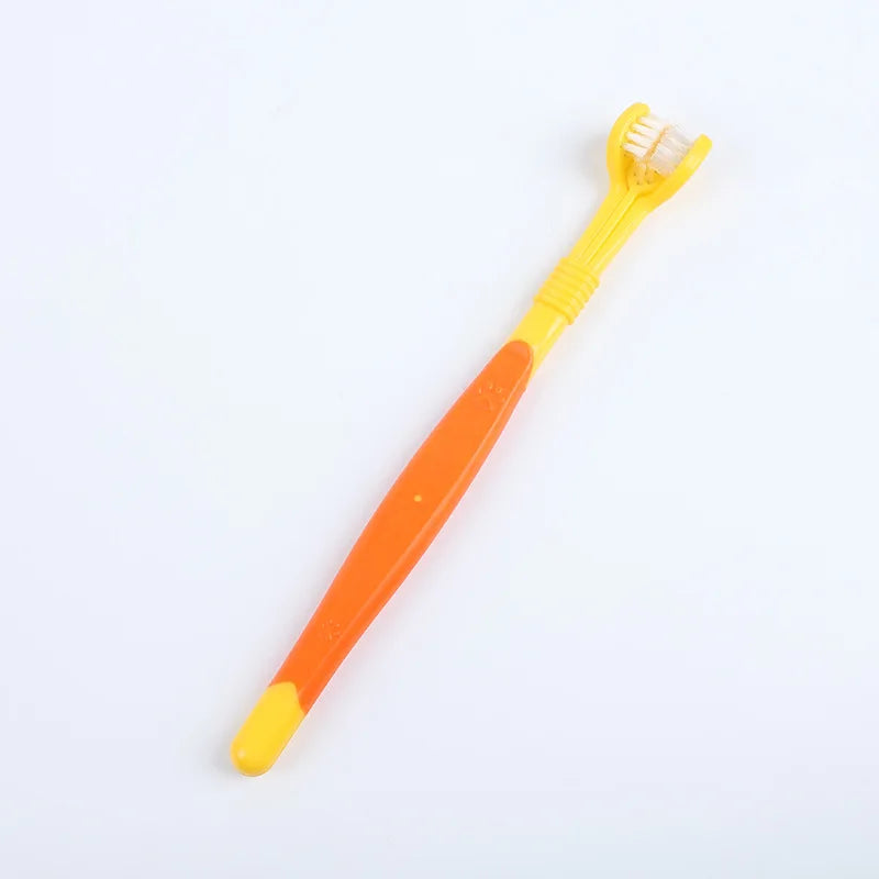3-Sided Pet Toothbrush Dog Dental Care Cat Cleaning Mouth