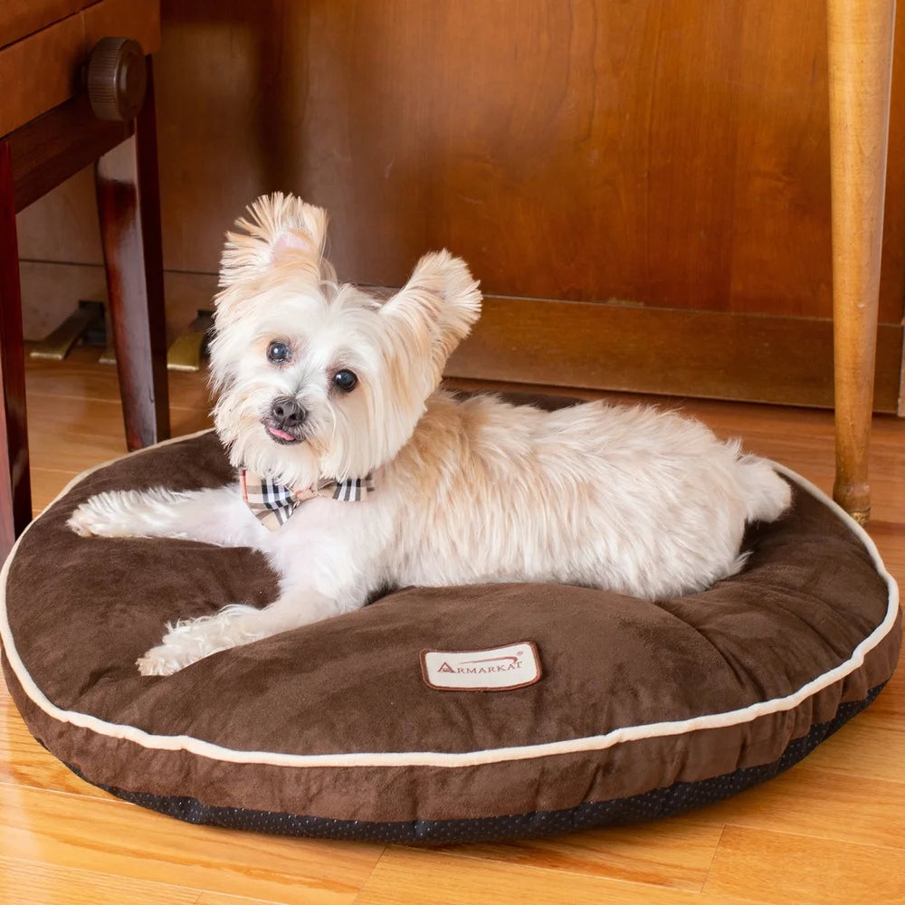 Mocha Velvet Dog Bed Pad