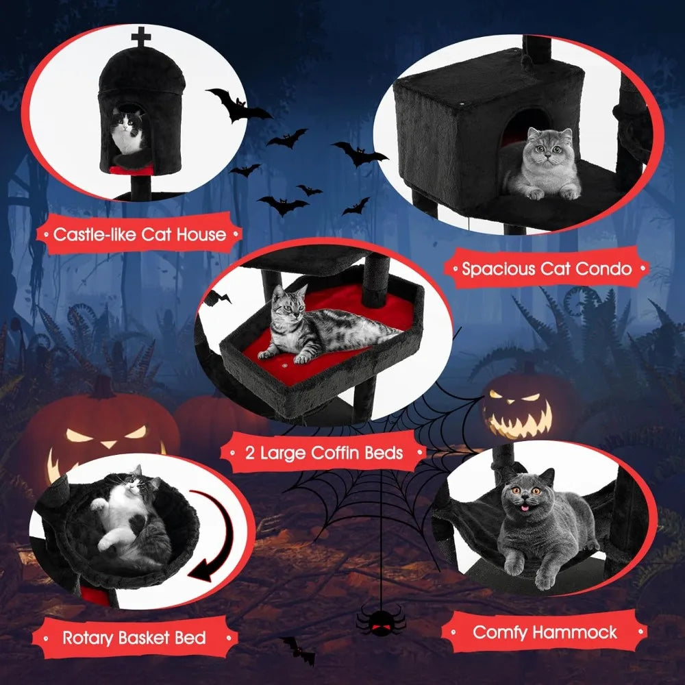83 Inch Tall Gothic Cat Tree