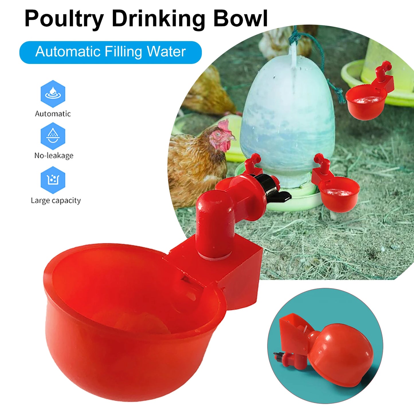 36-1PCS Chicken Drinking Cup