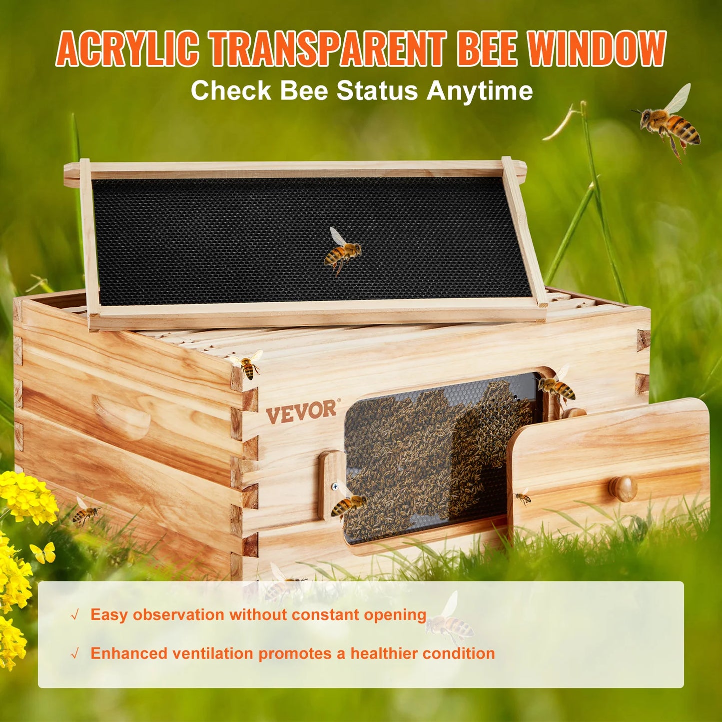 VEVOR Bee Hive Deep Box Starter Kit
