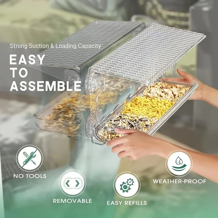 Indestructible Large Window Bird Feeder