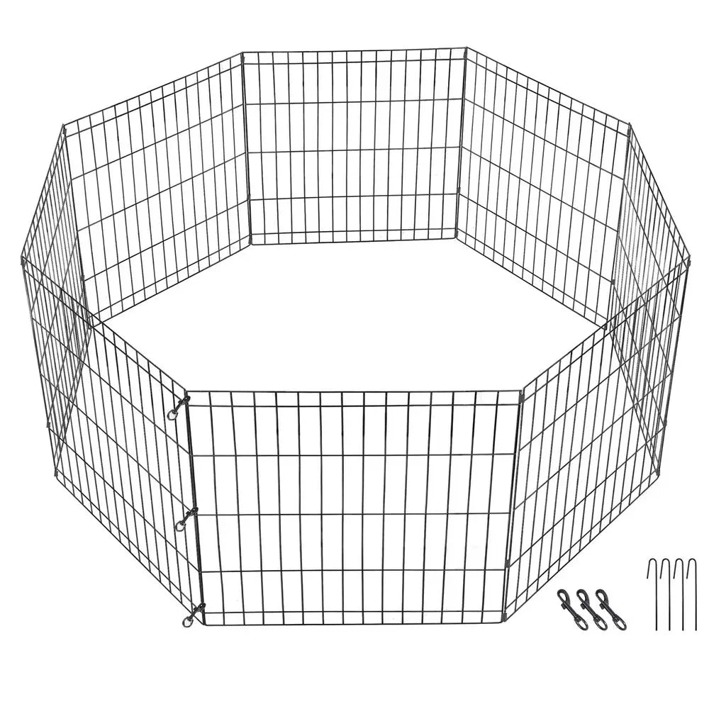 24" Tall 8 Panels Metal Dog Playpen