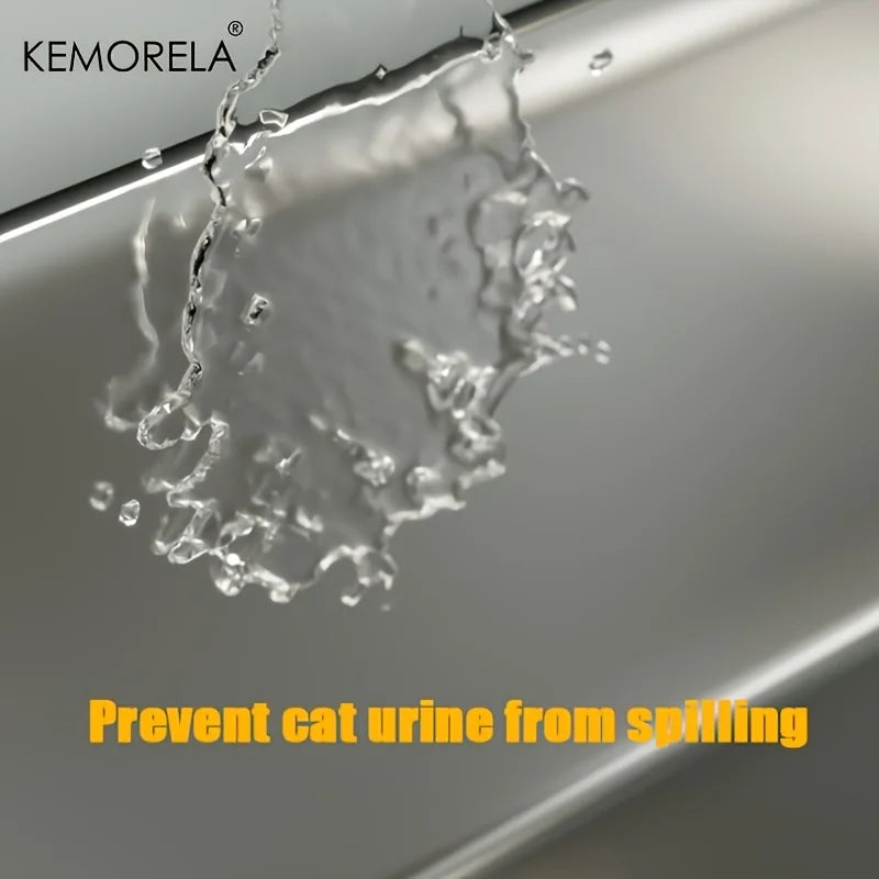 Stainless Steel Litter Box With Litter Mat And Litter