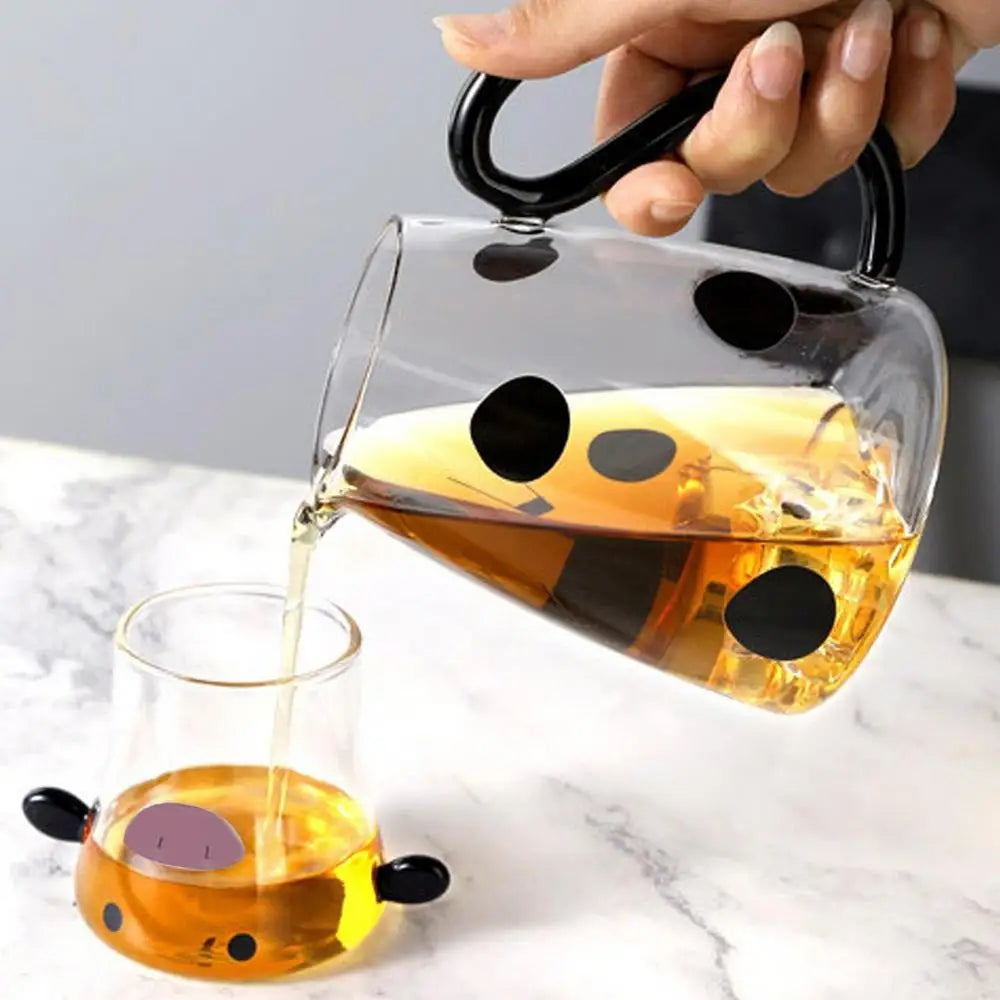 Cow Glass Water Pitcher