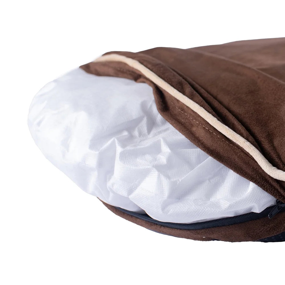 Mocha Velvet Dog Bed Pad