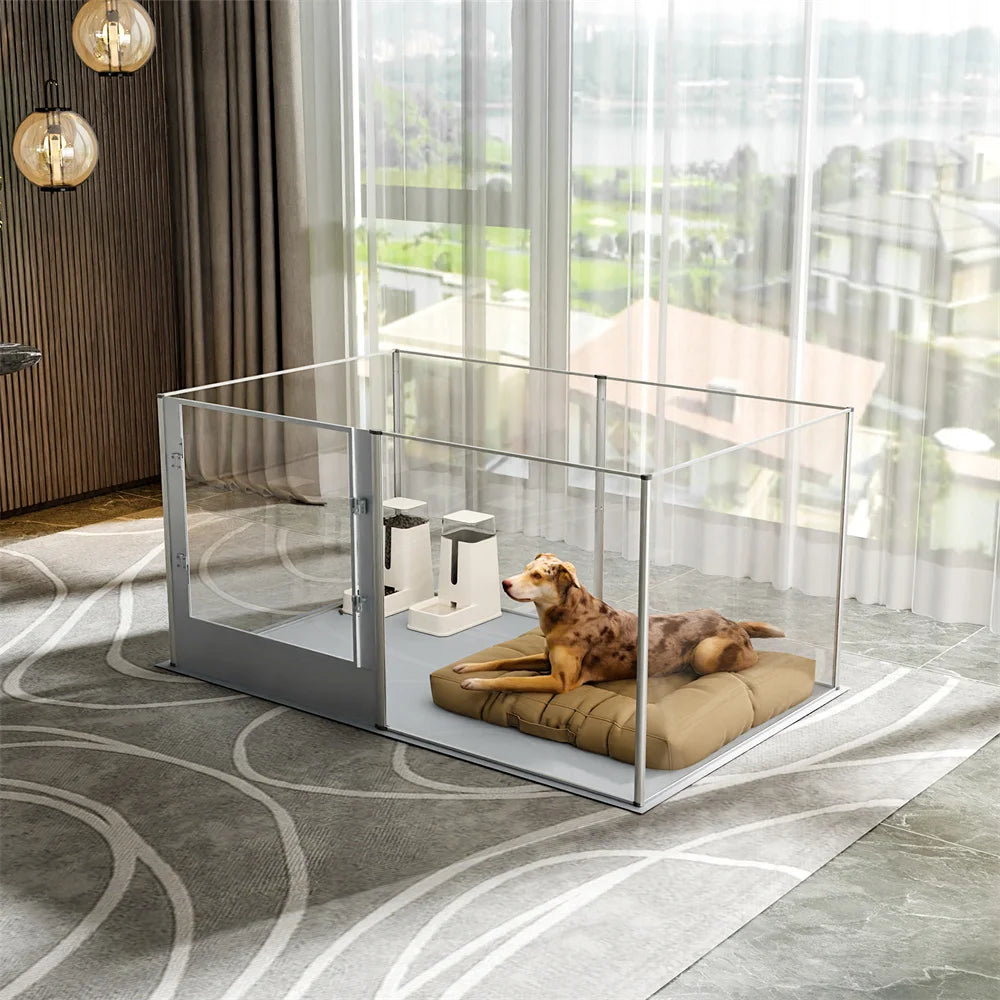 1Pc Large Acrylic Dog Playpen Cage