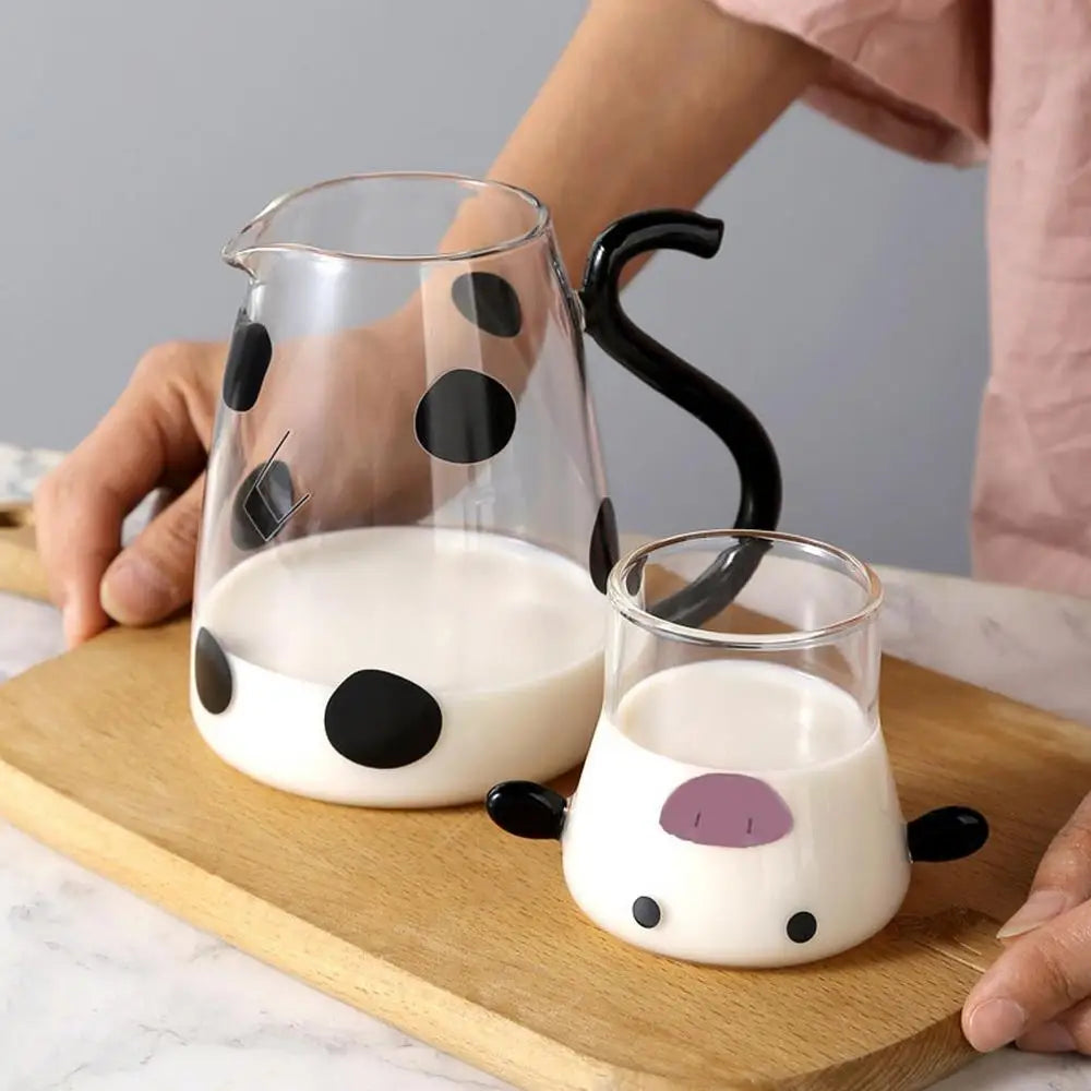 Cow Glass Water Pitcher