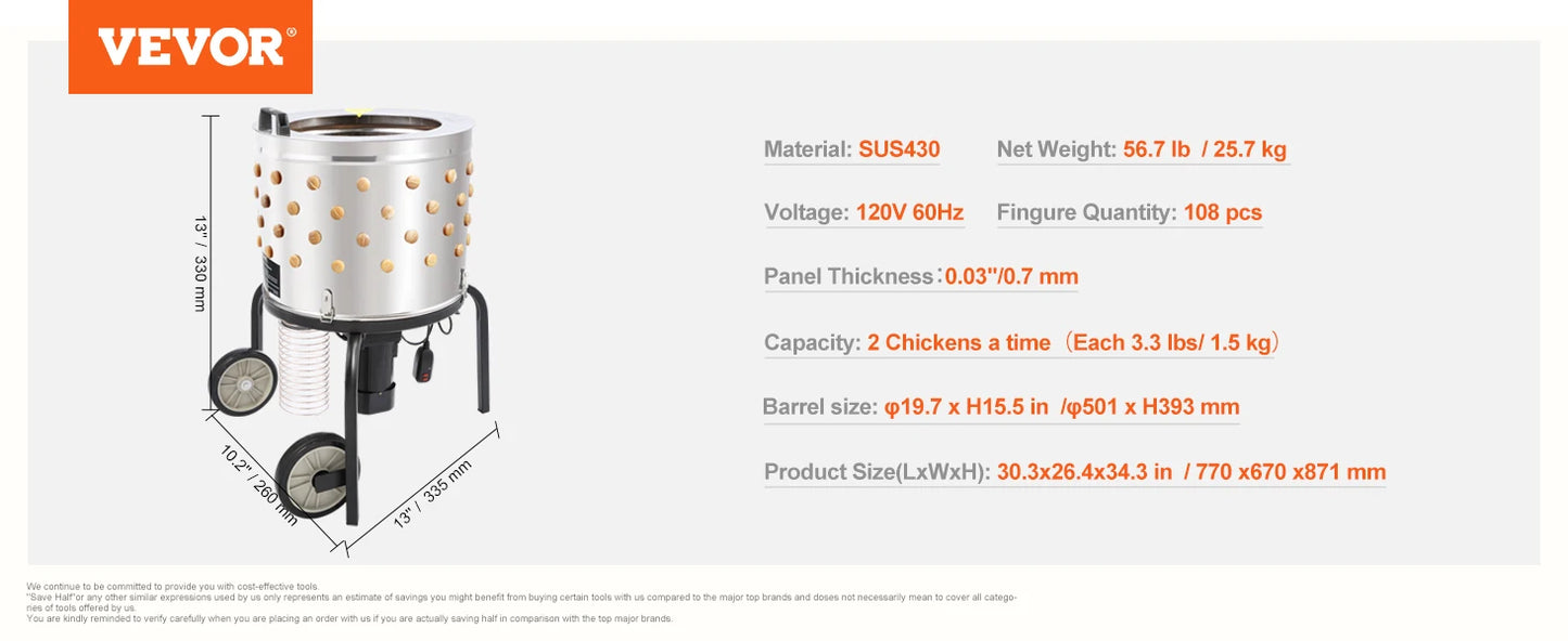 SucceBuy Chicken Plucker Machine