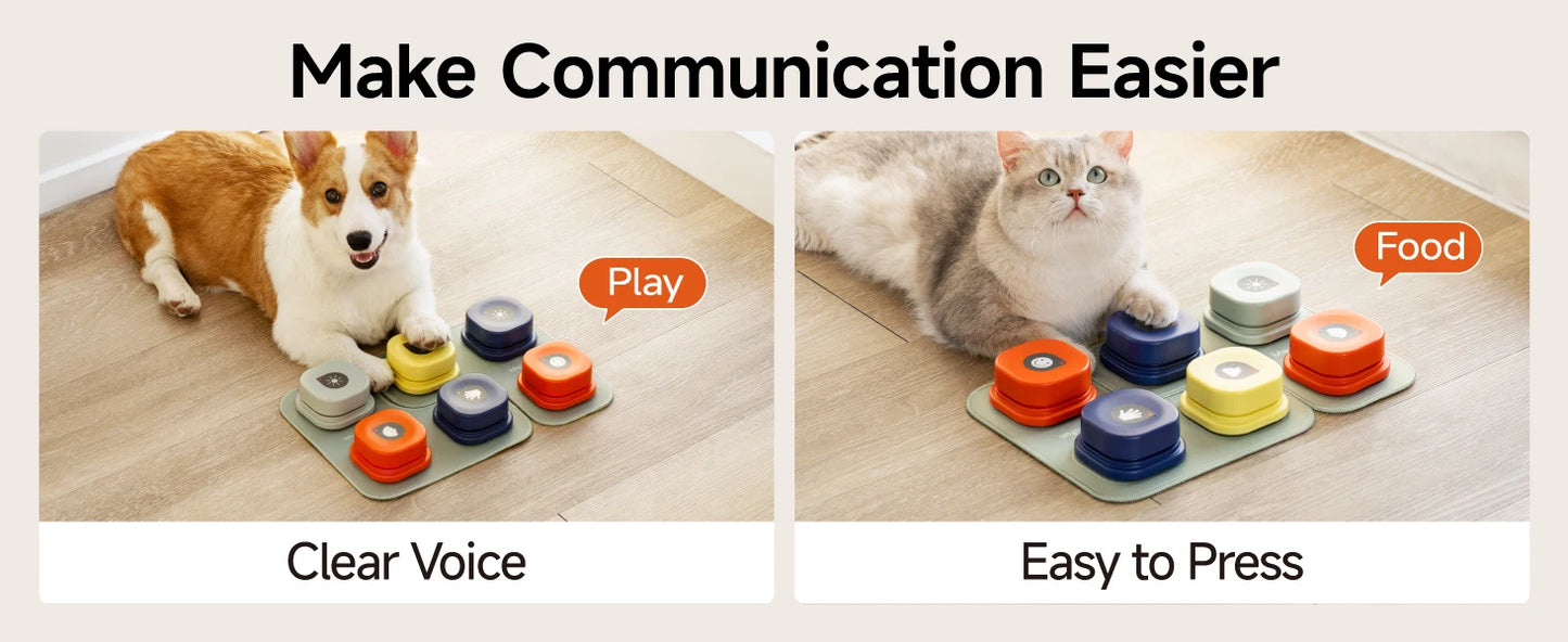 Mewoofun Dog Buttons with Rubber Mat