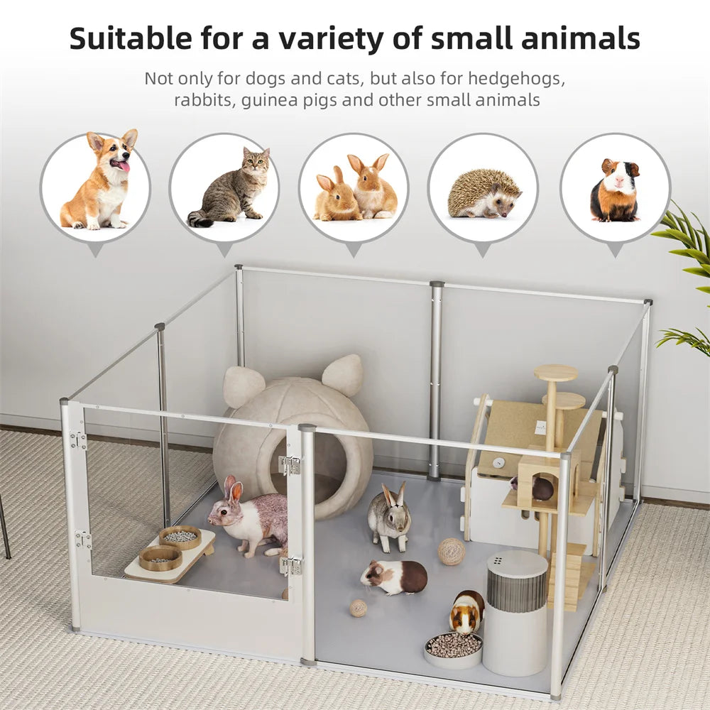 1Pc Large Acrylic Dog Playpen Cage