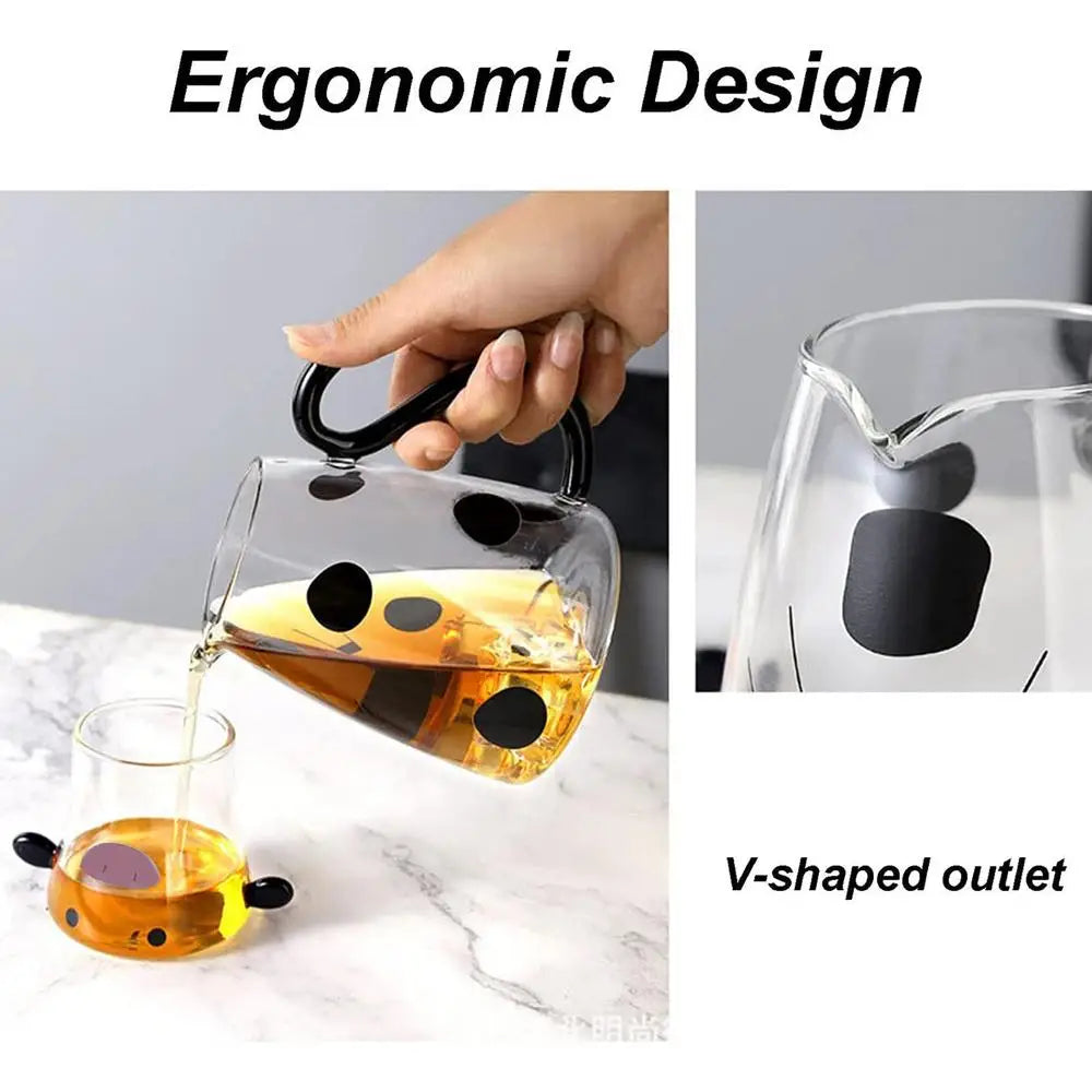 Cow Glass Water Pitcher