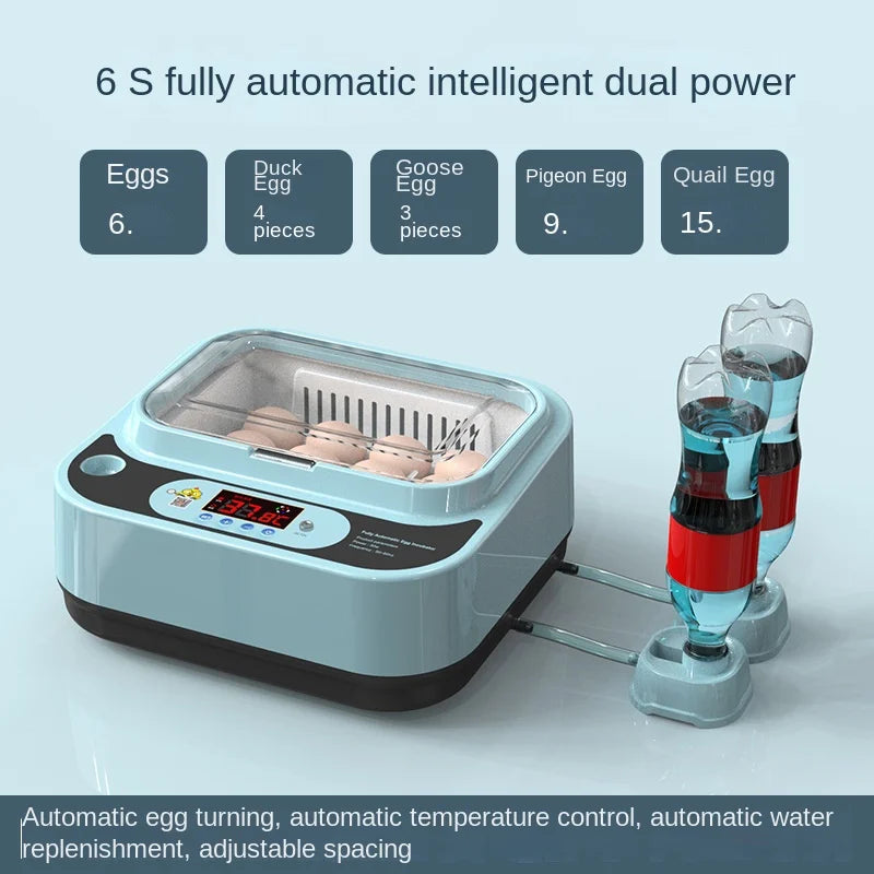 64/6 Chicken Duck Quail Egg Incubator