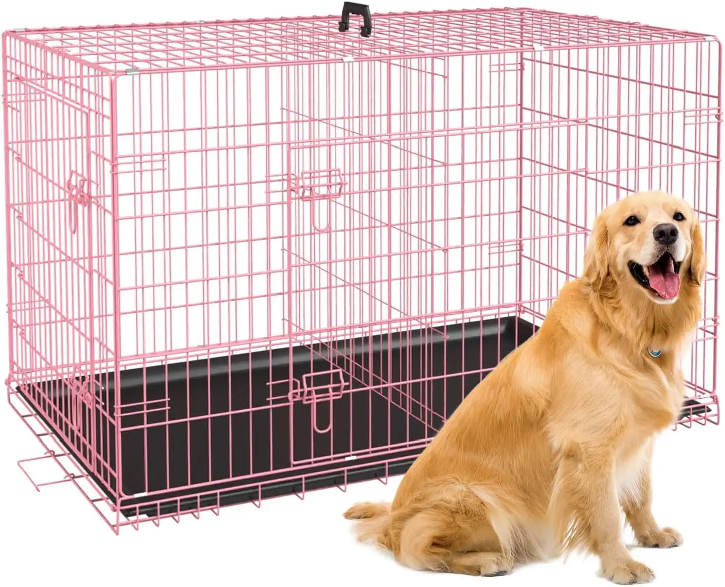 BestPet 48 inch Foldable Metal Dog Crate
