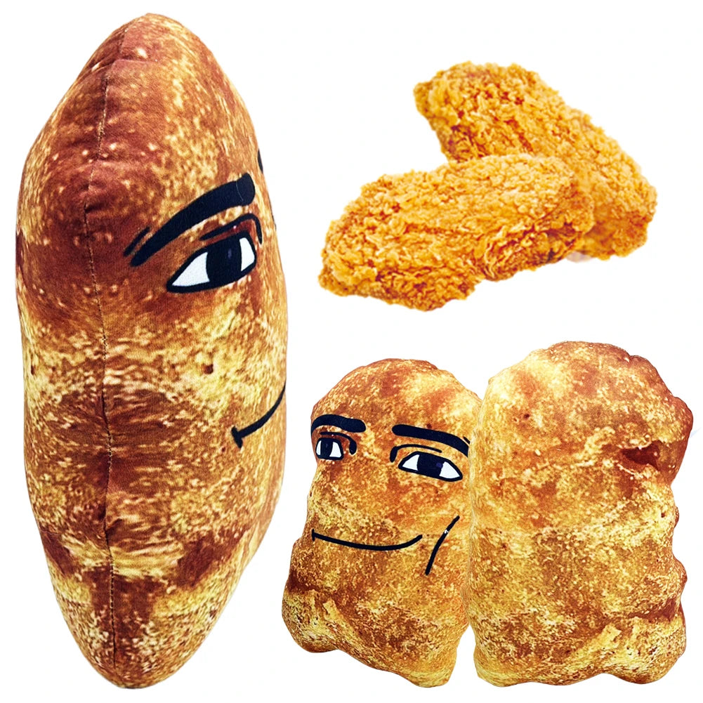 Simulation Chicken Nuggets Plush Pillow