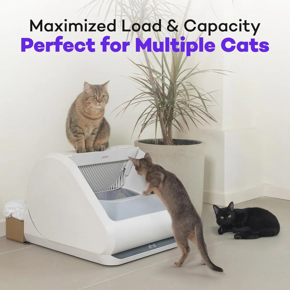 HOME.1 Unit Upgraded Cat Litter Box Self Cleaning