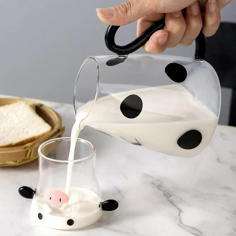 Cow Glass Water Pitcher