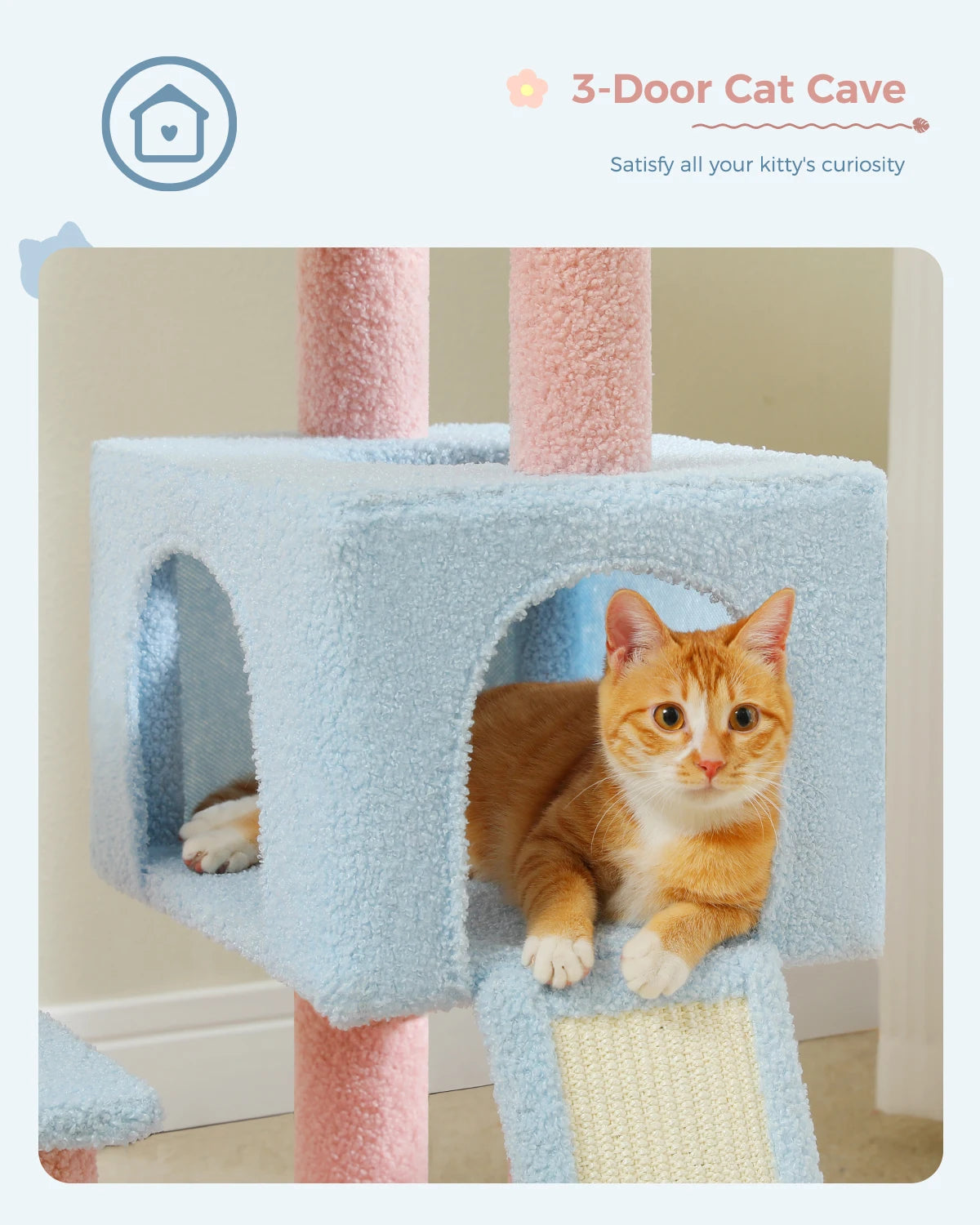 Multi-Level Flower Cat Tree Tower