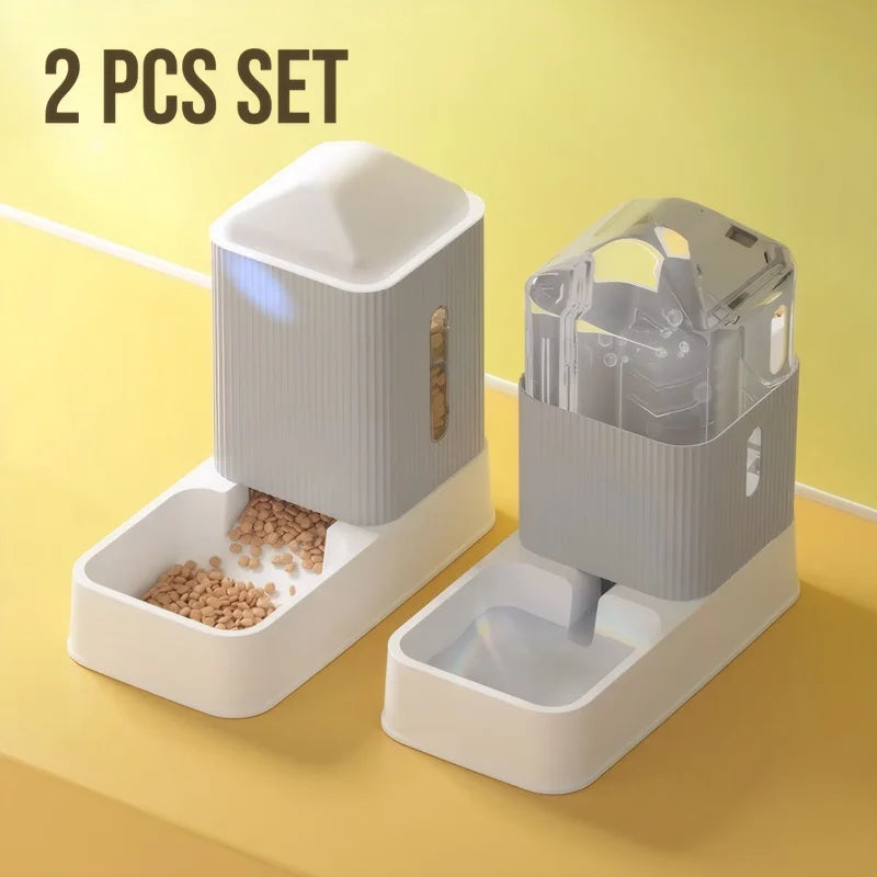 3.5L Large Capacity Automatic Dog Cat Feeder And Water Dispenser