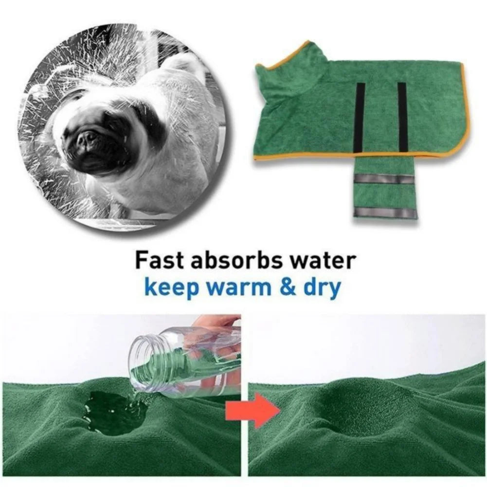 Dog Bathrobe Bath Towel Robe
