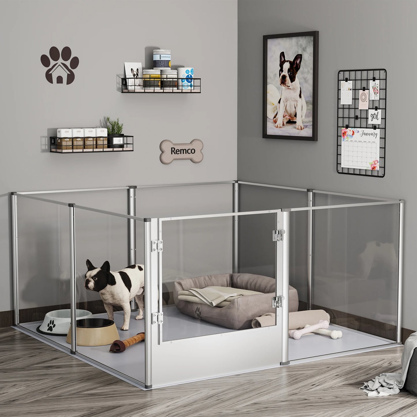 BingoPaw Acrylic Dog Playpen Fence
