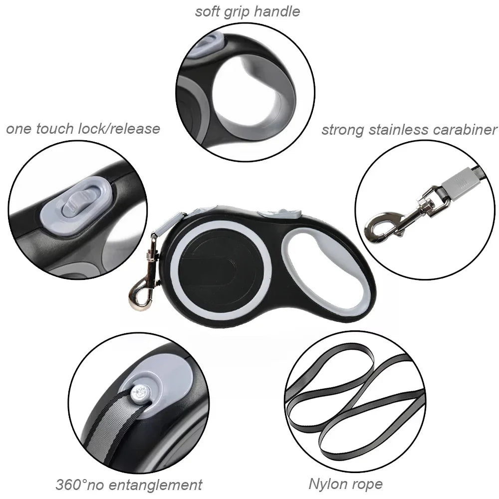 3m 5m 8m 50kg Dog Leash Retractable Roulette Collar