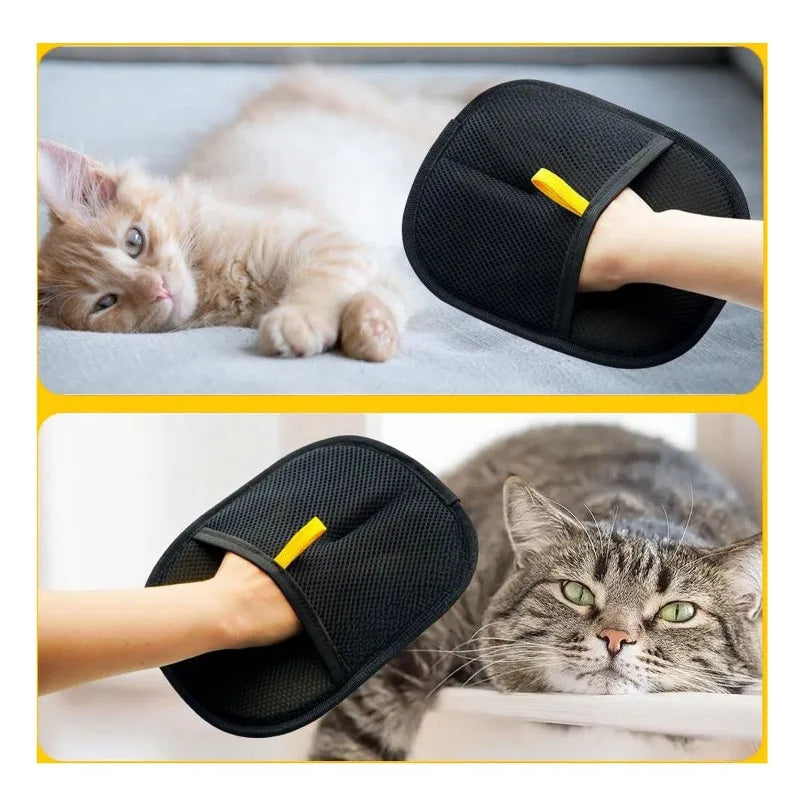 Pet Grooming Gloves Pet Hair Remover Brush Kitten Cleaning Glove Removing Dog Cat Hair From Sofa Carpet Clothes Pet Supplies 