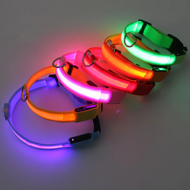 USB Charging Necklace Led Luminous Dog Collar Light