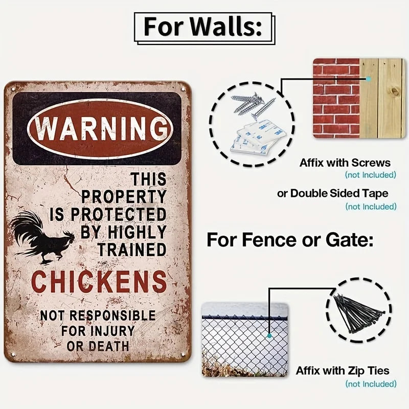 6pcs Funny Chicken Decor