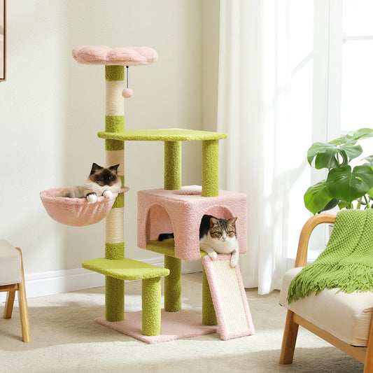 Multi-Level Flower Cat Tree Tower
