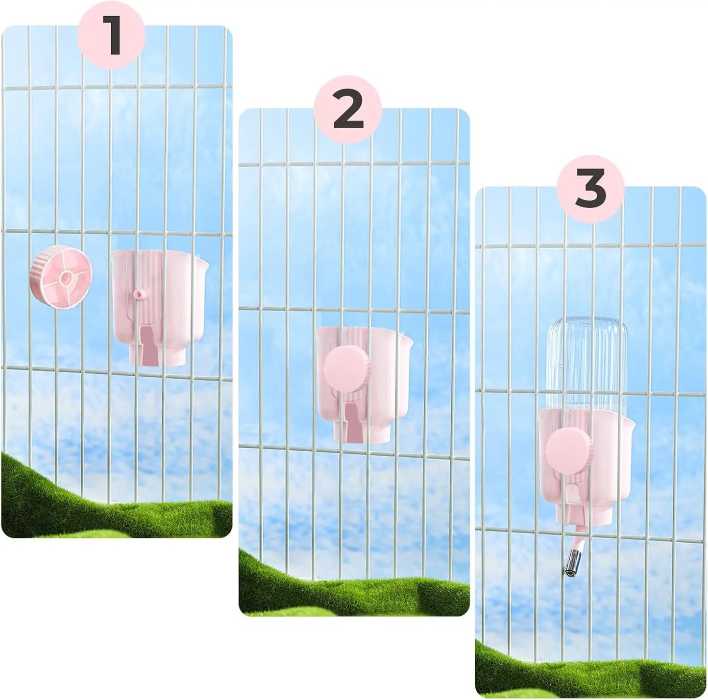 Pet Water Bottle for Cage Crate
