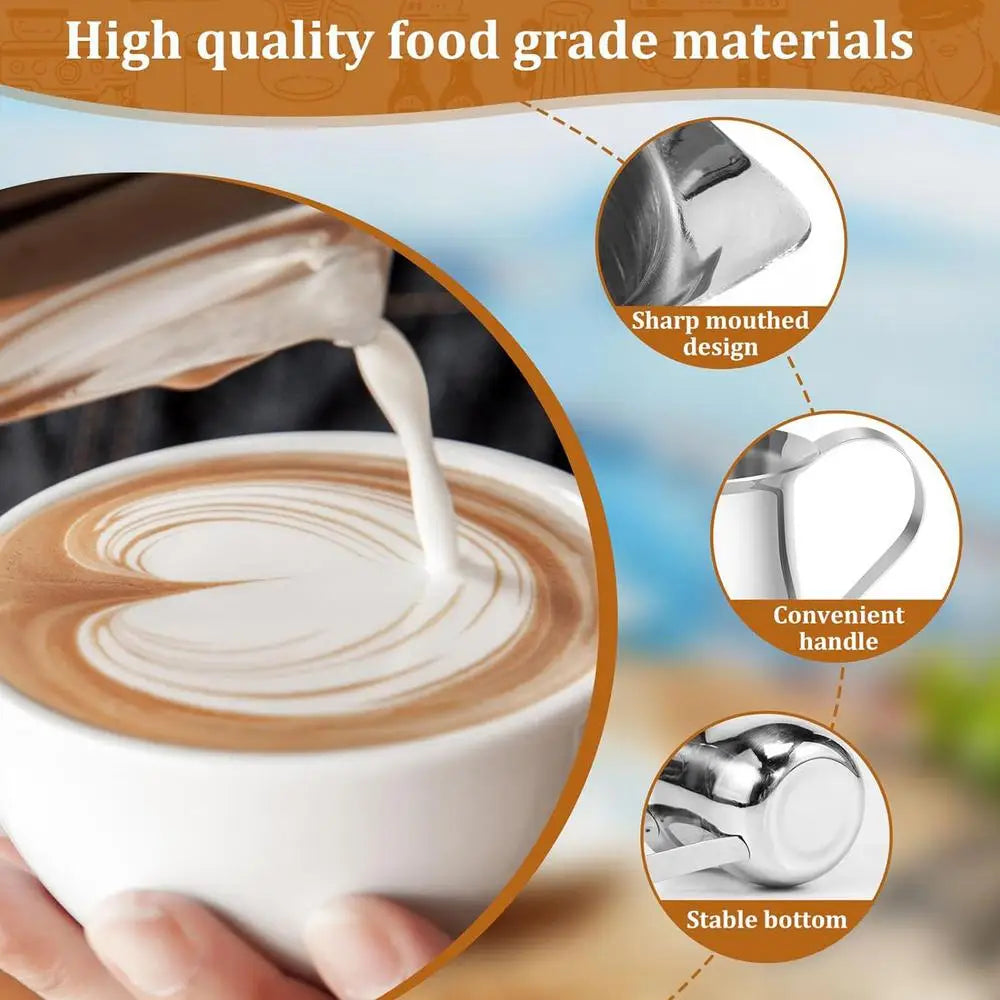 Stainless Steel Small Bell-Shaped Milk Frothing Pitcher