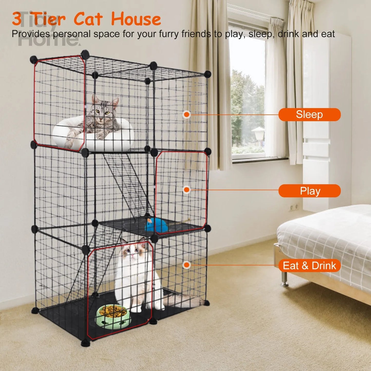 Cat Cage DIY Indoor Pet Home Small Animal House