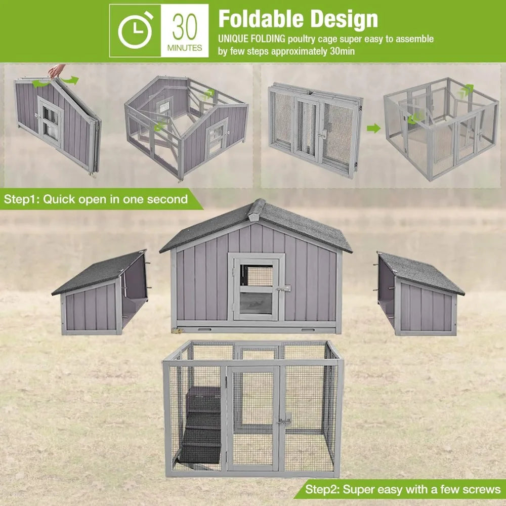 Chicken Coop Foldable Hen House